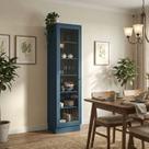 Cristaleira 1 Porta com Vidro 60cm Cozinha Sevilha 100% MDF Azul/Órion