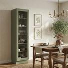 Cristaleira 1 Porta com Vidro 60cm Cozinha Sevilha 100% MDF
