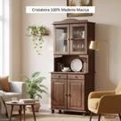 Cristaleira 2+2 Portas Linha Rubi - Finestra Móveis - Madeira Maciça