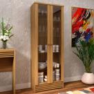 Cristaleira 2 Portas 5 Prateleiras Natural Cr6002 - Tecno Mobili
