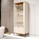 Cristaleira 2 Portas Baton Rouge Off White Nature Preto