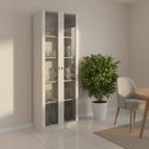 Cristaleira 2 Portas de Vidro 4 Prateleiras 171,5cmx59,8cm Branco Catarina