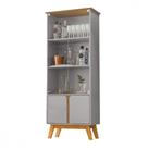 Cristaleira 2 Portas Madri Off White Com Cinamomo Bechara Off White Com Cinamomo