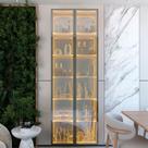 Cristaleira 2 Portas Reflecta com Led e Espelho 76cm 100% Mdf Luminare