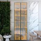 Cristaleira 2 Portas Reflecta com Led e Espelho 76cm 100% Mdf Luminare