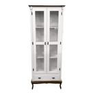 Cristaleira 205X80cm 2 Portas + 3 Prateleiras Maciças + 1 Gaveta - Pés Luiz XV - Tommy Desing Cristaleira 205X80cm 2 Portas + 3 Prateleiras Maciças + 1 Gaveta - Pés Luiz XV - Tommy Desing