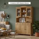Cristaleira 3+2 Portas Linha Rubi - Finestra Móveis - Madeira Maciça