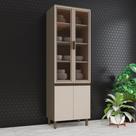 Cristaleira 4 Portas 71,5cm 100% MDF Aurora