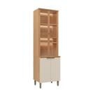 Cristaleira 4 Portas com Led Selene Linea Brasil