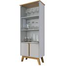 Cristaleira 4 Portas Madri 180x70 Cm Bechara Off White