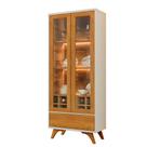 Cristaleira Adega Vitrum 2 Portas de Vidro C/LED COR:Naturalle/Off White Cristaleira Adega Vitrum 2 Portas de Vidro C/LED COR:Naturalle/Off White