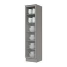 Cristaleira Americana C373 01 Porta com Vidro 05 prateleiras 50cm Cinza - Henn