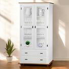 Cristaleira Antique de Madeira com Pés Torneados Meyer Móveis Cristaleira Antique de Madeira com Pés Torneados Meyer Móveis