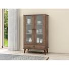 Cristaleira Baixa 2 Portas 1 Gaveta Retrô RT3107