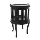 Cristaleira Barzinho Preto Rustico Redonda Luxo