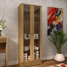 Cristaleira Com 2 Portas Em Vidro Cr6002
