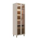 Cristaleira Com LED 2 Portas Allure Linea Brasil 70cm MDF Cristaleira Com LED 2 Portas Allure Linea Brasil 70cm MDF
