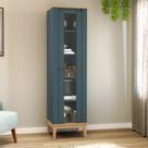 Cristaleira com Vidro 1 Porta Colonial MB 1017 Movelbento