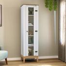 Cristaleira com Vidro 1 Porta Colonial MB 1017 Movelbento