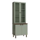 Cristaleira Conecta Frizz 3 Portas 100% Mdf com Vidro Mint - Geniaflex