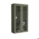 Cristaleira Cozinha 2 Portas Vidro 190CMX80CM Sevilha Verde/Hill