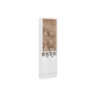 Cristaleira de Cozinha Bella 2615 c/ 4 Portas 2 de Vidro 70cm Branco - Carraro