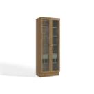 Cristaleira de Cozinha Botanic M628 c/ 2 Portas Vidro e 1 Gaveta Nogueira/Verde Oliva - Kappesberg