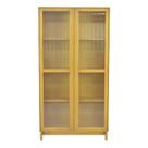 Cristaleira Decorativa Sala de Jantar 02 Portas de Vidro Zelda Natural/Oregon G04 - Gran Belo