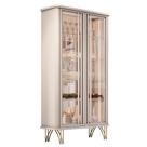 Cristaleira Decorativo com LED Portas de Vidro Évora Off White G26 - HB Móveis