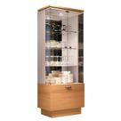 Cristaleira Diamante com LED e Portas de Vidro Cinamomo/Off White - PR Móveis Cristaleira Diamante com LED e Portas de Vidro Cinamomo/Off White - PR Móveis