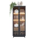 Cristaleira Guanabara Preto Acetinado Noce Milano Colibri