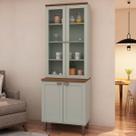Cristaleira Iluminata 100% Mdf com 2 Portas de Vidro Mint - Genialflex Cristaleira Iluminata 100% Mdf com 2 Portas de Vidro Mint - Genialflex