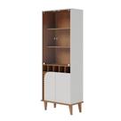 Cristaleira Jurere 4 Portas Off White Matte/Freijo - Colibri