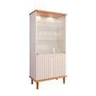 Cristaleira Luiza 2 PT Off White e Cinamomo