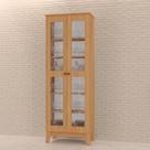 Cristaleira Maya Tuboarte 100% em MDF com 2 portas e kit pés