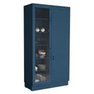 Cristaleira MDF Herval Viana, 3 Portas, com Vidro, Azul Orion Cristaleira MDF Herval Viana, 3 Portas, com Vidro, Azul Orion