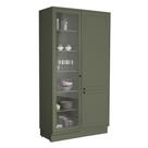 Cristaleira MDF Herval Viana, 3 Portas, com Vidro, Verde Hill Cristaleira MDF Herval Viana, 3 Portas, com Vidro, Verde Hill