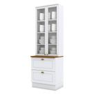 Cristaleira Nova York Branco HP com Tampo Naturale Henn