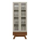 Cristaleira Para Sala De Jantar 02 Portas 01 Gaveta Geórgia L05 Off White Freijó - Lyam Decor