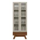 Cristaleira Para Sala De Jantar 02 Portas 01 Gaveta Geórgia L05 Off White Freijó - Lyam Decor