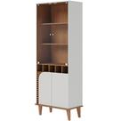 Cristaleira Para Sala de Jantar Bar Adega 4 Portas Julia C04 Off White Matte Freijó - Lyam Decor Cristaleira Para Sala de Jantar Bar Adega 4 Portas Julia C04 Off White Matte Freijó - Lyam Decor