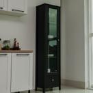 Cristaleira para Sala de Jantar Porta de Vidro 1 Gaveta 181cm x 42,9cm Preto Cristaleira para Sala de Jantar Porta de Vidro 1 Gaveta 181cm x 42,9cm Preto