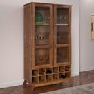 Cristaleira Paris 2 Portas 2 Prateleiras com Vidro Ypê - Rodmoveis