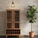 Cristaleira Paris 2 Portas 2 Prateleiras com Vidro Ypê - Rodmoveis