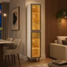 Cristaleira Pérola 2 Portas Vidro com LED Yescasa Cristaleira Pérola 2 Portas Vidro com LED Yescasa