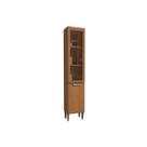 Cristaleira Sala Jantar Linna T725 c/ 2 Portas c/ Vidro 40cm Canela - Kappesberg