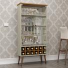 Cristaleira Seller Off White/Cumarú - Patrimar Móveis Cristaleira Seller Off White/Cumarú - Patrimar Móveis