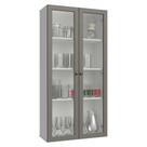 Cristaleira Suspensa 70 cm 2 Portas de Vidro Branco/Cinza Vik Madesa