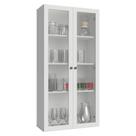 Cristaleira Suspensa 70 cm 2 Portas de Vidro Branco Vik Madesa