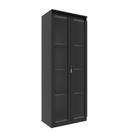 Cristaleira Vertical 2 Portas de Vidro 3 Prateleiras 160,5cmx60cm CR6004 Preto